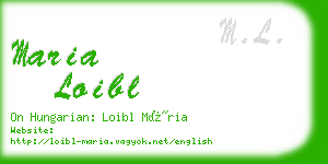 maria loibl business card